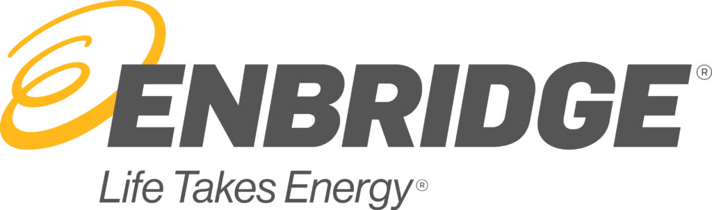 Enbridge Colour Logo with tagline - Grey and Yellow